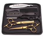 5 Pcs Professional Hair Cutting Scissors Sheers Set Stainless Steel Barber Hair Dressing Tool set