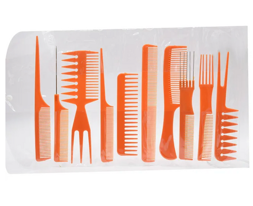 10 Pcs Portable Hairdressing Comb Set Hair Detangler Hair Care Tools