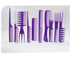 10 Pcs Portable Hairdressing Comb Set Hair Detangler Hair Care Tools