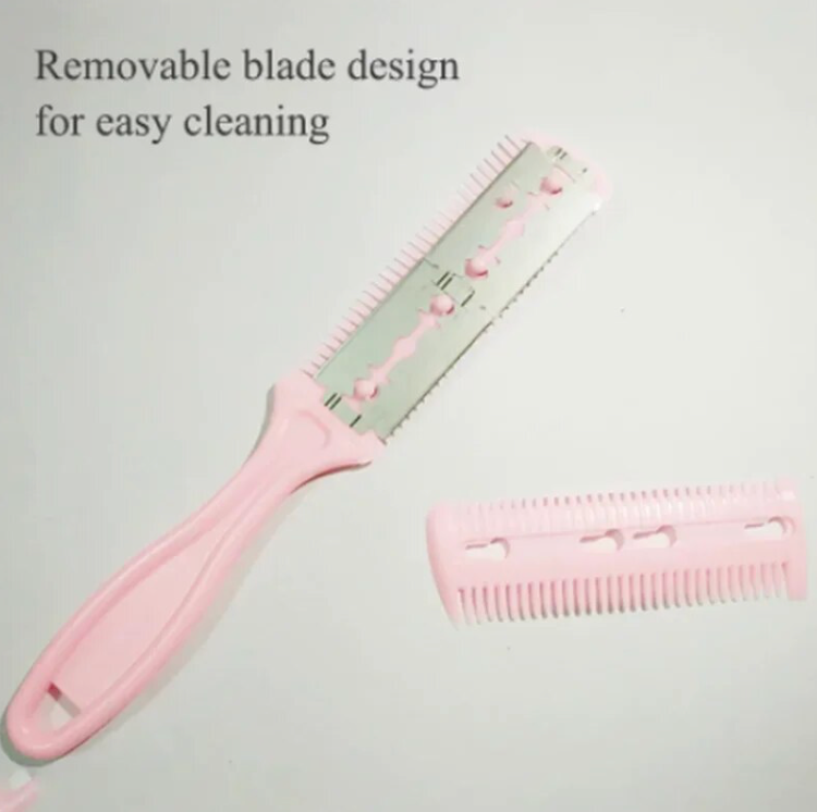 1 Pcs Hair Cutting Razor Comb Detachable Blade Hair Styling Tool