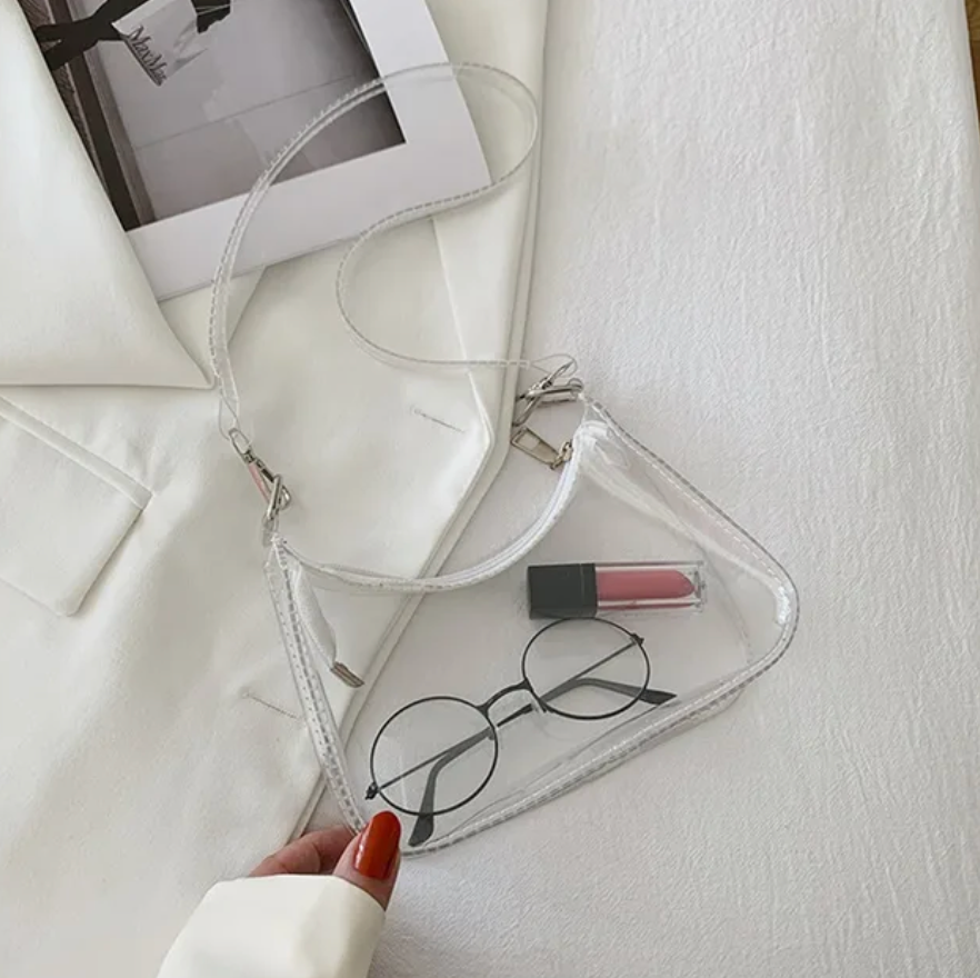 Jelly Shoulder Clutch Mini Underarm Zipper Clear Transparent Y2k Handbag