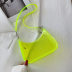 Jelly Shoulder Clutch Mini Underarm Zipper Clear Transparent Y2k Handbag