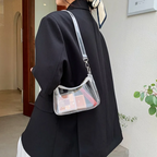 Jelly Shoulder Clutch Mini Underarm Zipper Clear Transparent Y2k Handbag