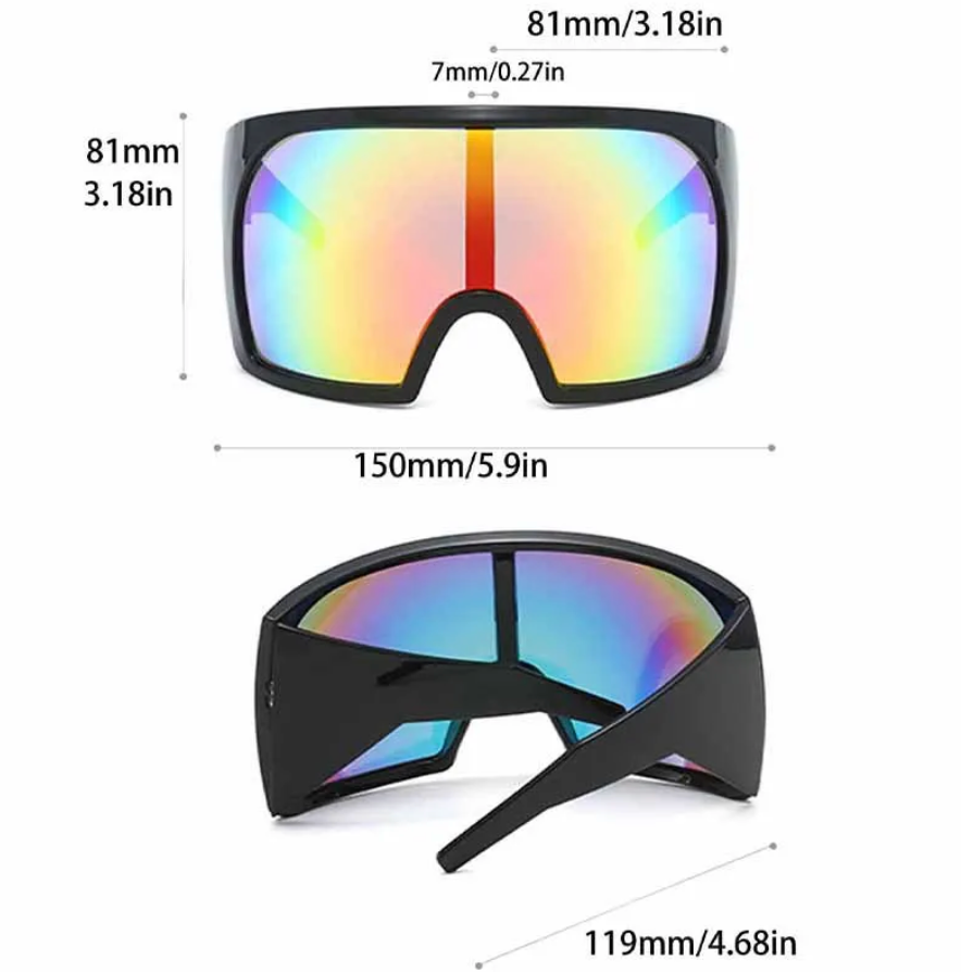 Oversized Big Frame Sunglasses Y2k Style Frame Sunglasses