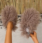 Furry Womans Home Slippers Warm Cozy Faux Fur Slip On House Slippers