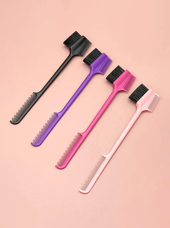 1 Pcs Long comb 3 in Double Sided Comb Edge Brush Eyebrow Styling tool Salon Hair Accessory