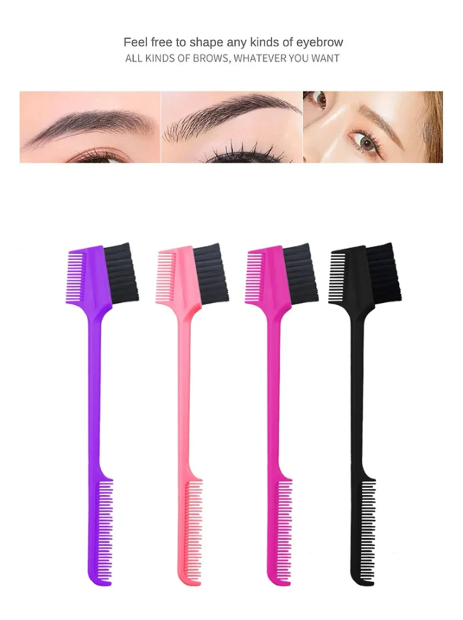 1 Pcs Long comb 3 in Double Sided Comb Edge Brush Eyebrow Styling tool Salon Hair Accessory