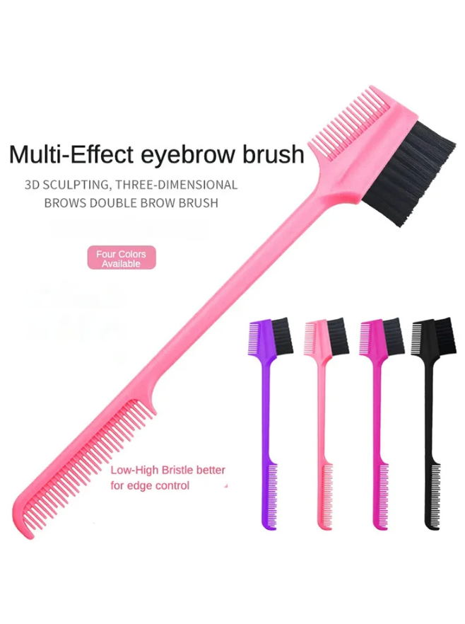 1 Pcs Long comb 3 in Double Sided Comb Edge Brush Eyebrow Styling tool Salon Hair Accessory