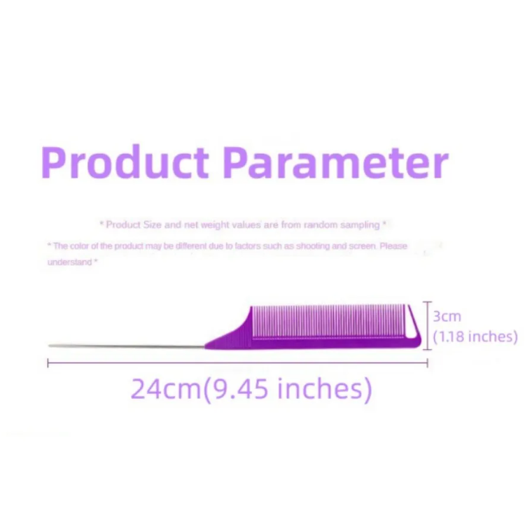 12/5 Pcs Rat Tail Comb Set Professional Pick Comb Hair Styling Detangling Accessory Set