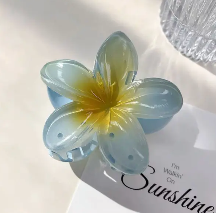 1pcs Hawaiian Fashion Flower Hair Claw Clip Ponytail holder Woman’s Hairclip Accessory