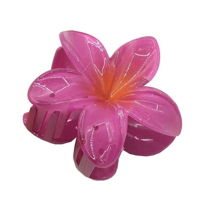 1pcs Hawaiian Fashion Flower Hair Claw Clip Ponytail holder Woman’s Hairclip Accessory