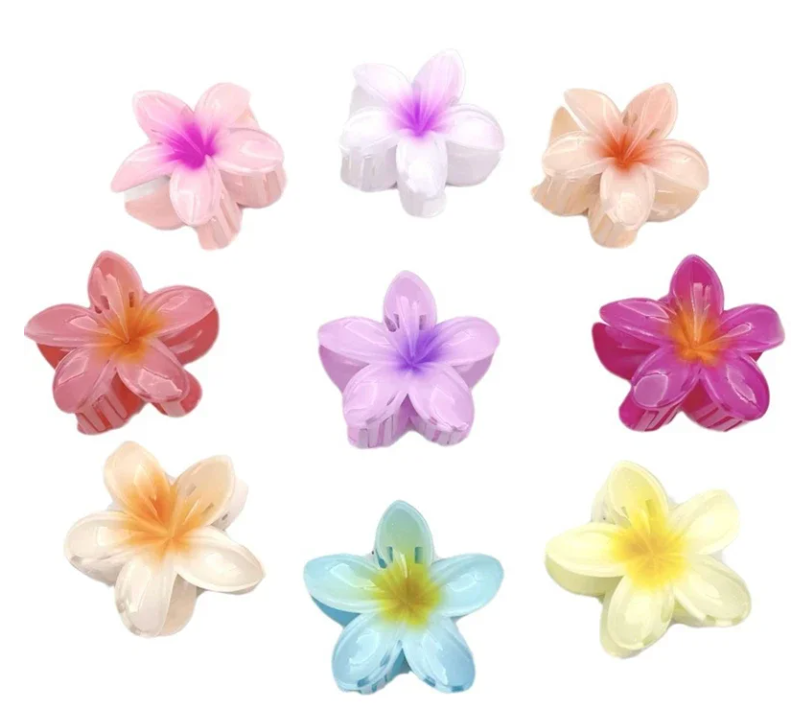1pcs Hawaiian Fashion Flower Hair Claw Clip Ponytail holder Woman’s Hairclip Accessory