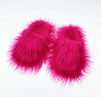 Fashion cotton Open toe slippers Woman Trending Furry Style Shoes
