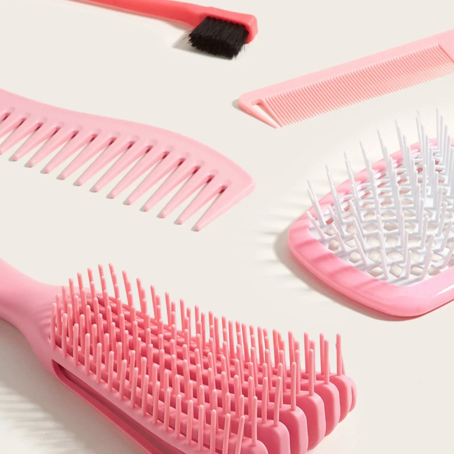 5 Pcs Detangling Hair set Mist Bottle Brush Comb Professional Natural Hair Tools