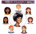 Satin Bonnet 1 Pcs Wide Band Womans Floral Satin Sleeping Cap Bonnet Natural Head Wrap