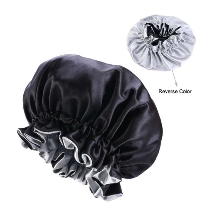 Reversible Solid Color Double Sides Sleeping Nightcap Bonnet Headwear