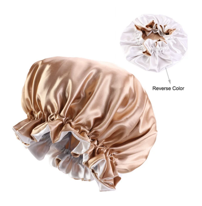 Reversible Solid Color Double Sides Sleeping Nightcap Bonnet Headwear