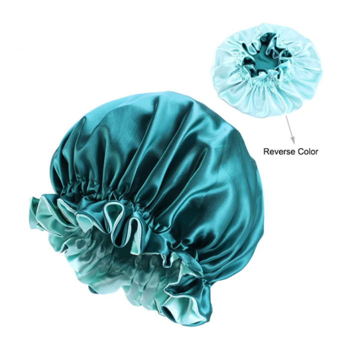 Reversible Solid Color Double Sides Sleeping Nightcap Bonnet Headwear