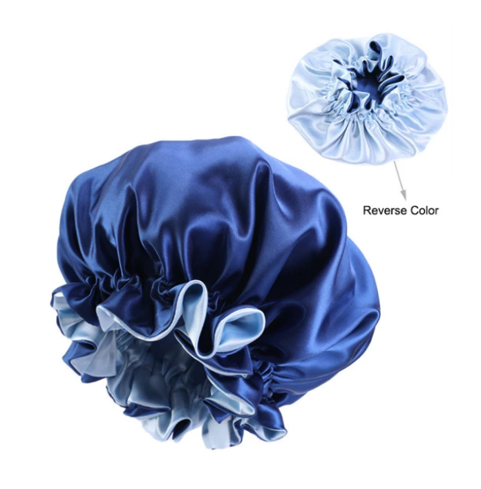 Reversible Solid Color Double Sides Sleeping Nightcap Bonnet Headwear