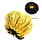 Reversible Solid Color Double Sides Sleeping Nightcap Bonnet Headwear