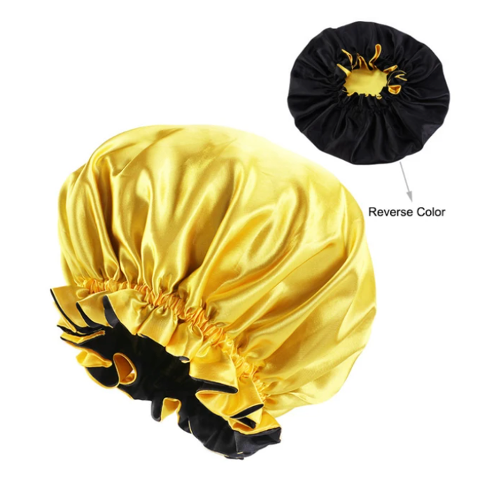 Reversible Solid Color Double Sides Sleeping Nightcap Bonnet Headwear