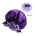 Reversible Solid Color Double Sides Sleeping Nightcap Bonnet Headwear
