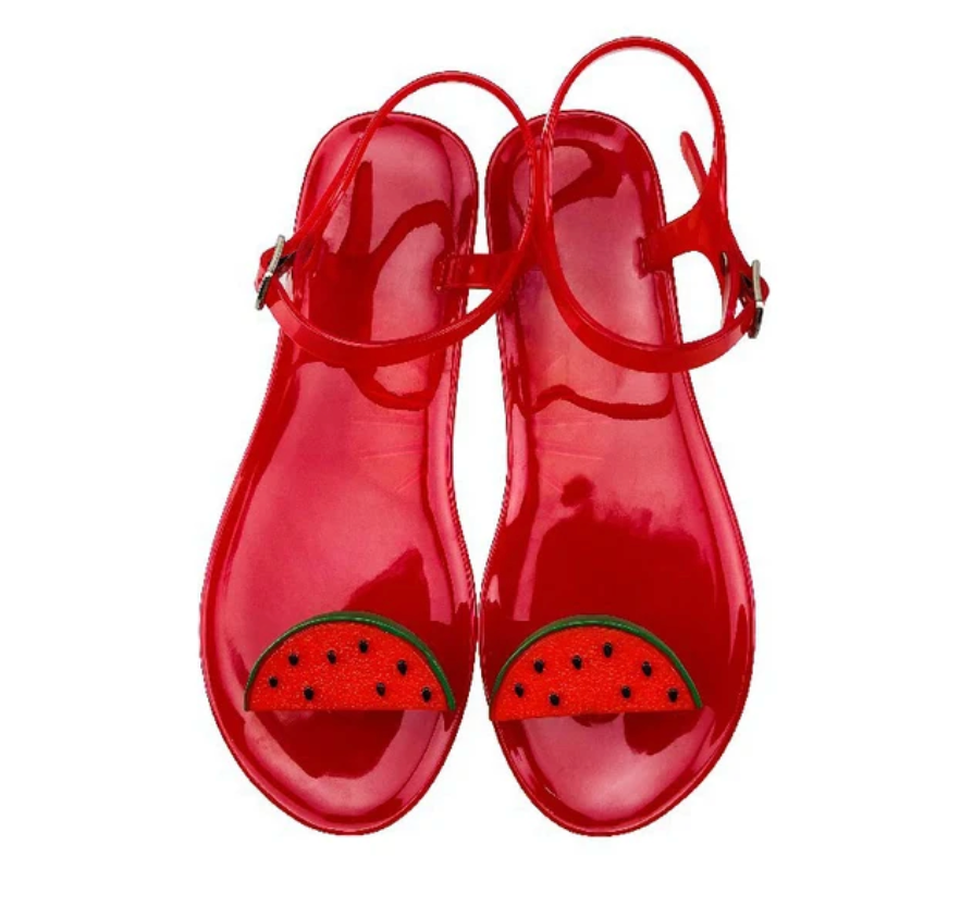 Summer Trending Fruit jelly Slides Fashion Pool Beach Strap Flip Flop Outdoor Non-slip Buckle Sandals