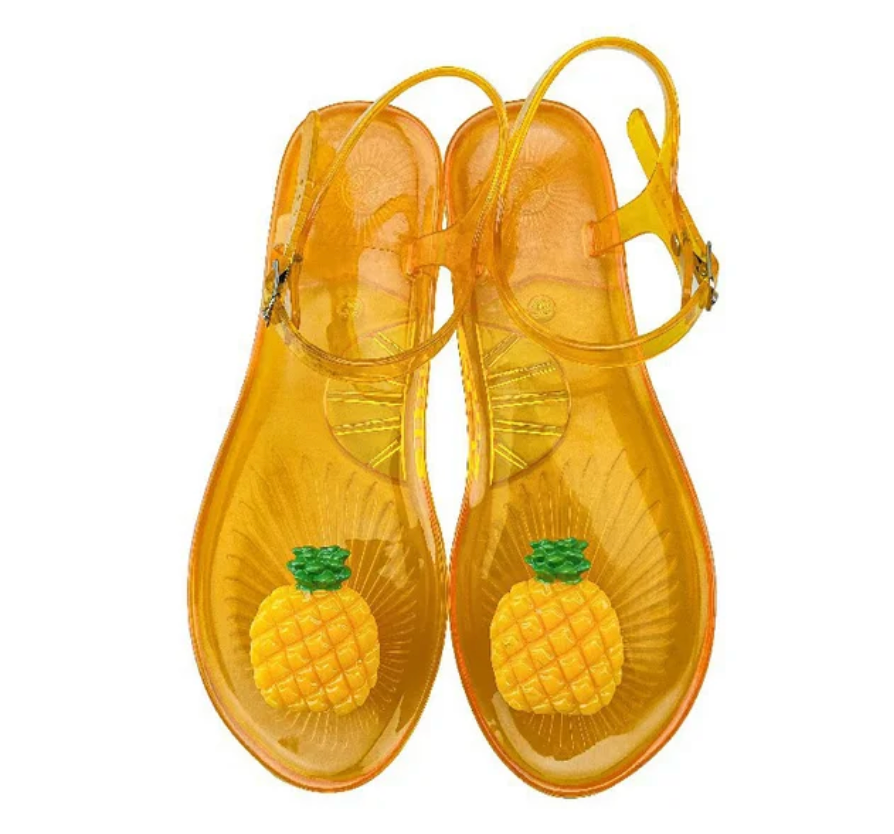 Summer Trending Fruit jelly Slides Fashion Pool Beach Strap Flip Flop Outdoor Non-slip Buckle Sandals