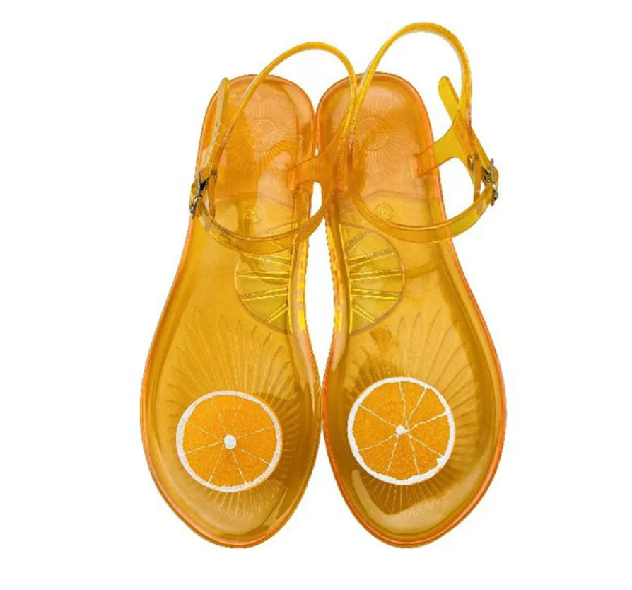 Summer Trending Fruit jelly Slides Fashion Pool Beach Strap Flip Flop Outdoor Non-slip Buckle Sandals