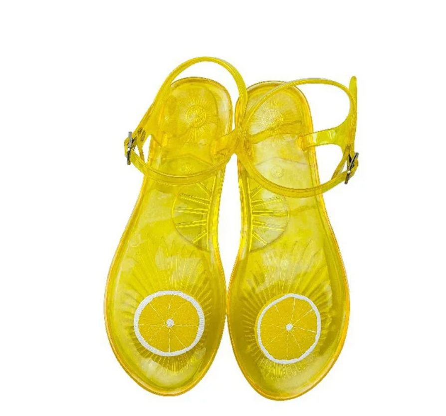 Summer Trending Fruit jelly Slides Fashion Pool Beach Strap Flip Flop Outdoor Non-slip Buckle Sandals