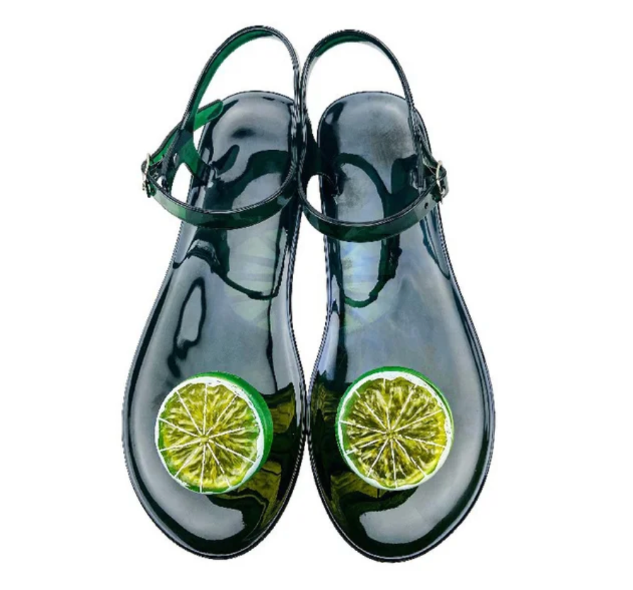 Summer Trending Fruit jelly Slides Fashion Pool Beach Strap Flip Flop Outdoor Non-slip Buckle Sandals