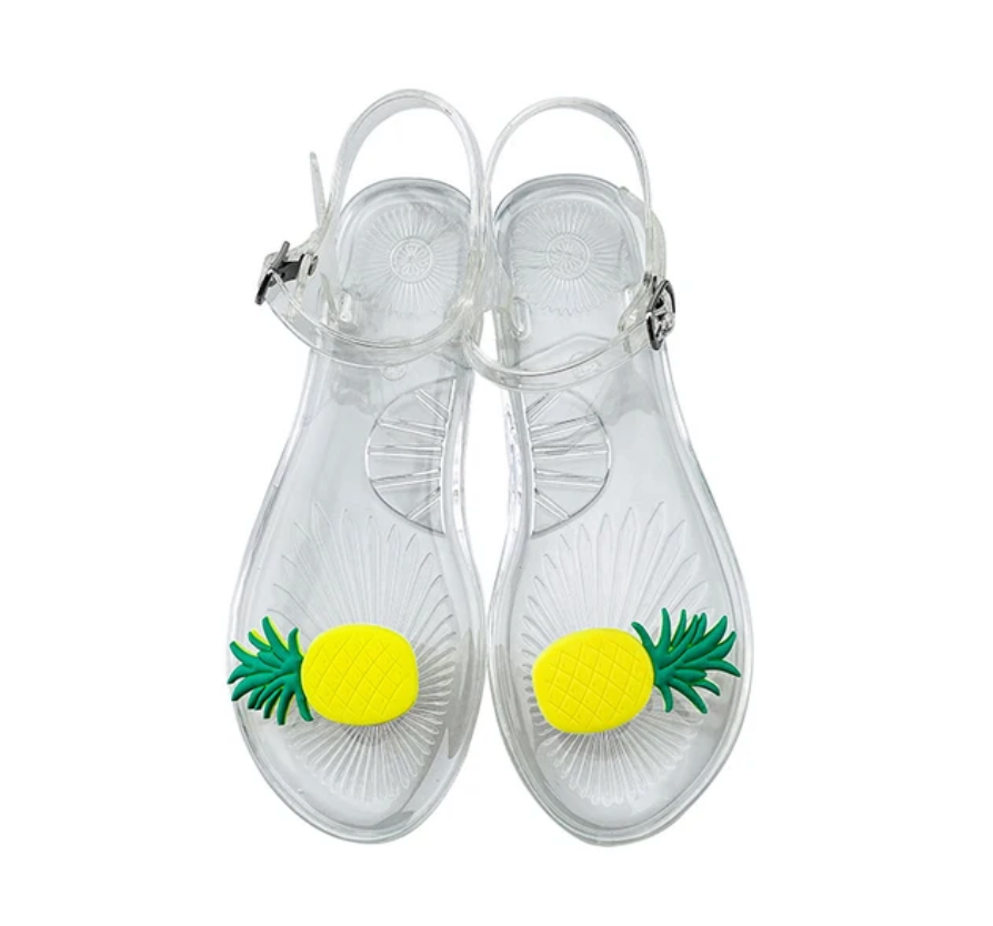 Summer Trending Fruit jelly Slides Fashion Pool Beach Strap Flip Flop Outdoor Non-slip Buckle Sandals