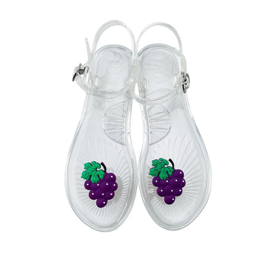 Summer Trending Fruit jelly Slides Fashion Pool Beach Strap Flip Flop Outdoor Non-slip Buckle Sandals