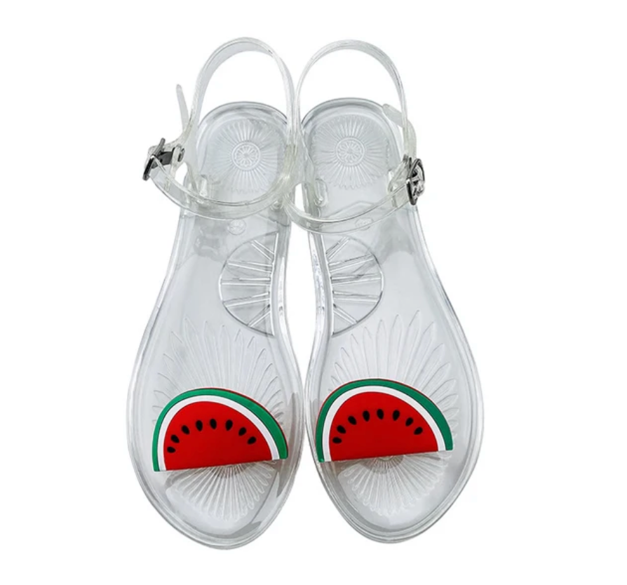 Summer Trending Fruit jelly Slides Fashion Pool Beach Strap Flip Flop Outdoor Non-slip Buckle Sandals