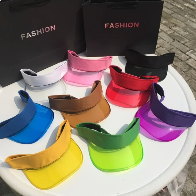 Anti-UV Unisex Fashion Visor Sunshade Transparent Design Fashion Sun Cap