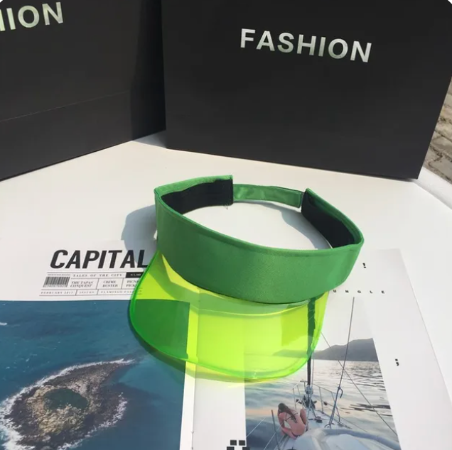 Anti-UV Unisex Fashion Visor Sunshade Transparent Design Fashion Sun Cap