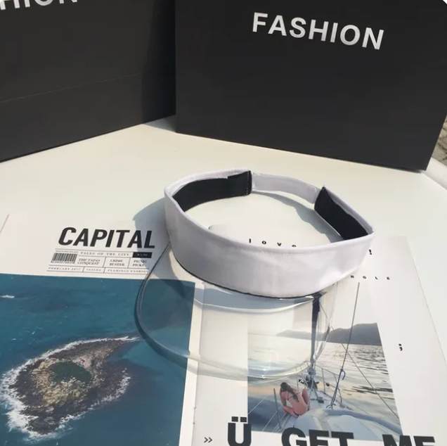 Anti-UV Unisex Fashion Visor Sunshade Transparent Design Fashion Sun Cap