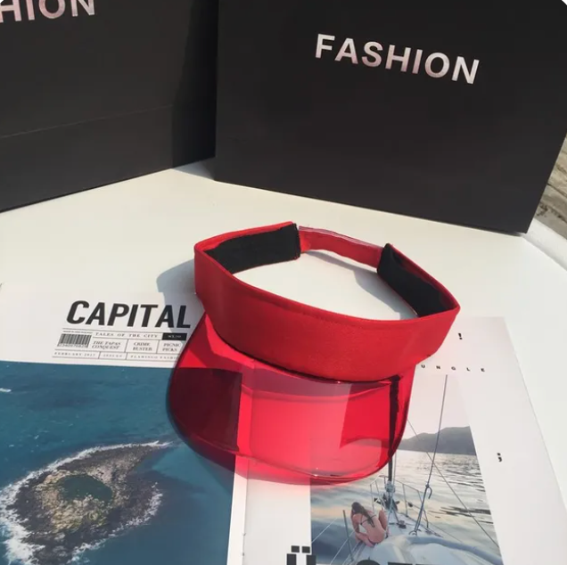 Anti-UV Unisex Fashion Visor Sunshade Transparent Design Fashion Sun Cap