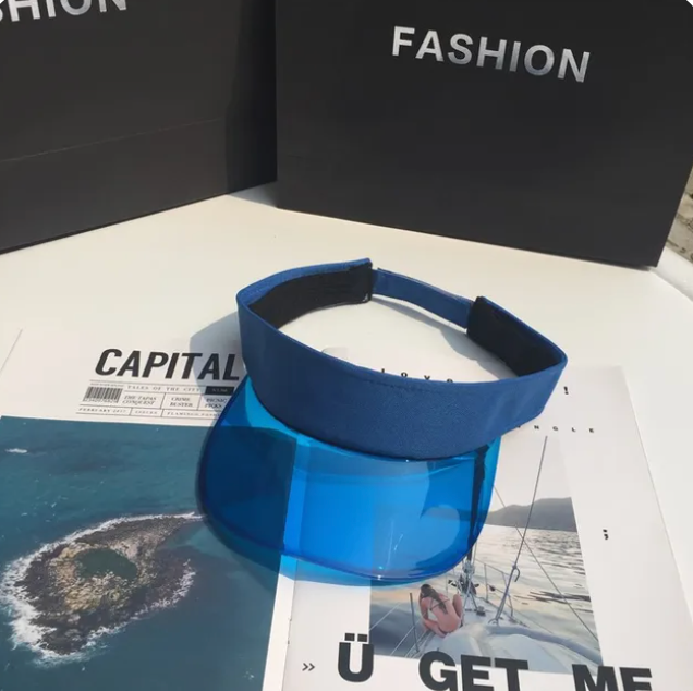 Anti-UV Unisex Fashion Visor Sunshade Transparent Design Fashion Sun Cap