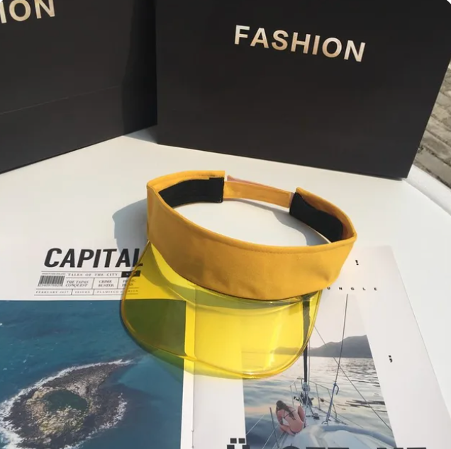Anti-UV Unisex Fashion Visor Sunshade Transparent Design Fashion Sun Cap