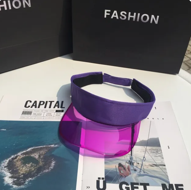 Anti-UV Unisex Fashion Visor Sunshade Transparent Design Fashion Sun Cap