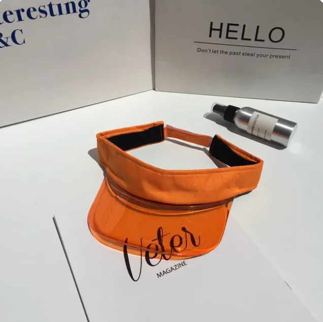 Anti-UV Unisex Fashion Visor Sunshade Transparent Design Fashion Sun Cap