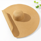 Oversized Woman’s Summer Sunhat Trending Straw Shade Sun Protection Fashion Headwear