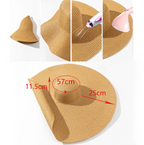 Oversized Woman’s Summer Sunhat Trending Straw Shade Sun Protection Fashion Headwear