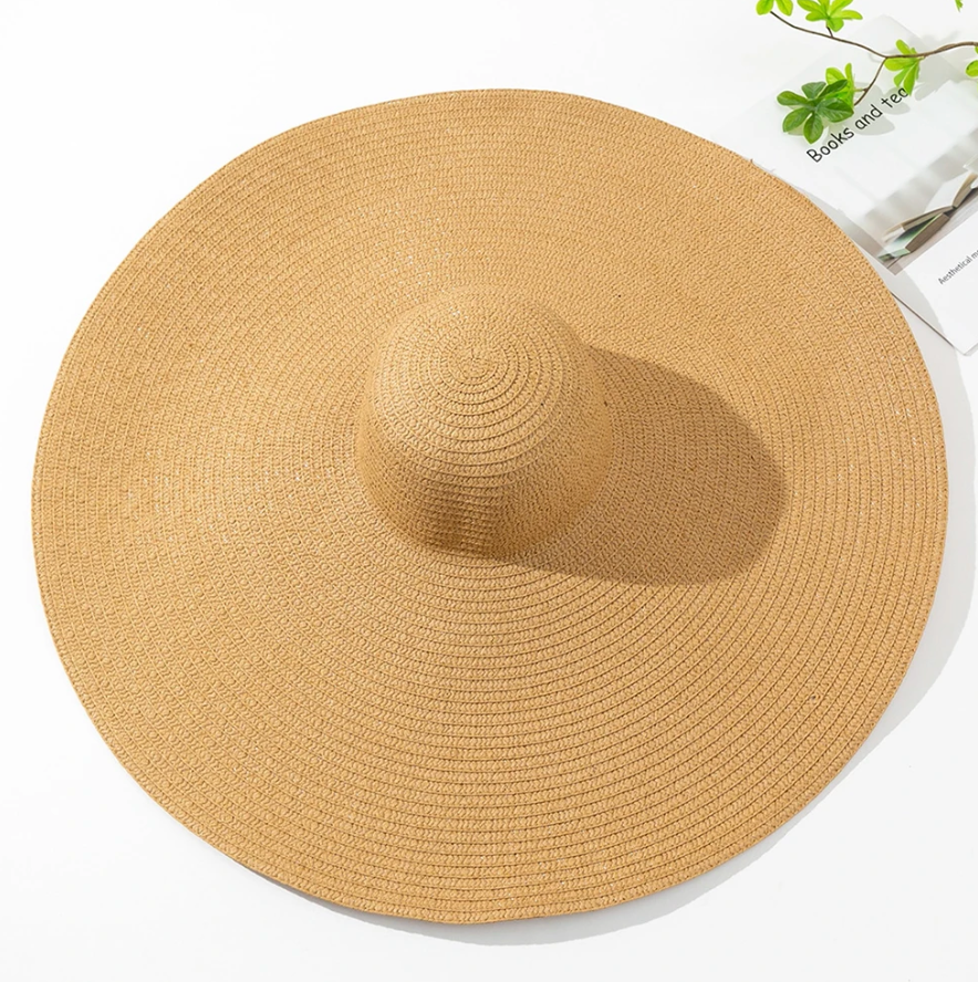 Oversized Woman’s Summer Sunhat Trending Straw Shade Sun Protection Fashion Headwear