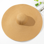 Oversized Woman’s Summer Sunhat Trending Straw Shade Sun Protection Fashion Headwear