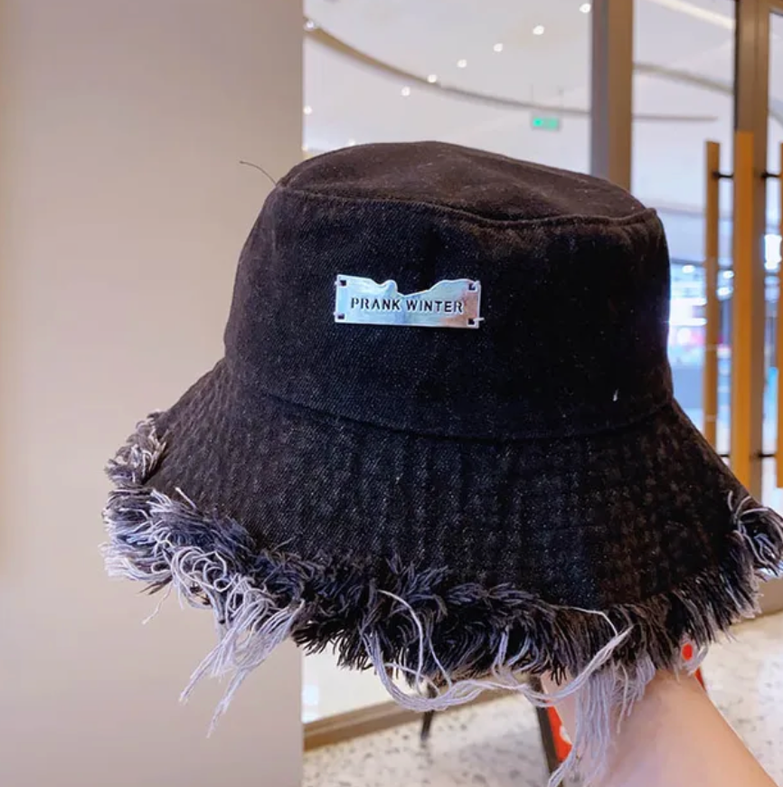 Distressed Denim Bucket Hat Fashion Outdoor Fisherman’s Summer Headwear Cap