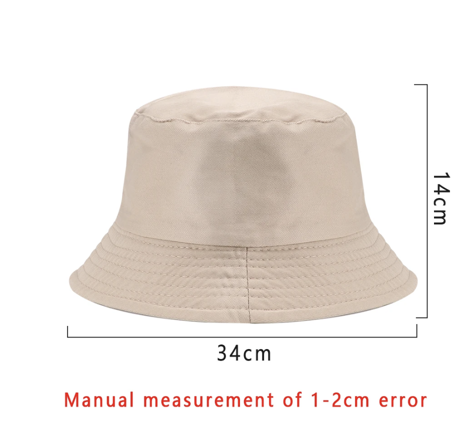 Childrens Summer  Bucket Hat Fisherman’s Cap Sun Protection Solid Color Breathable Cap