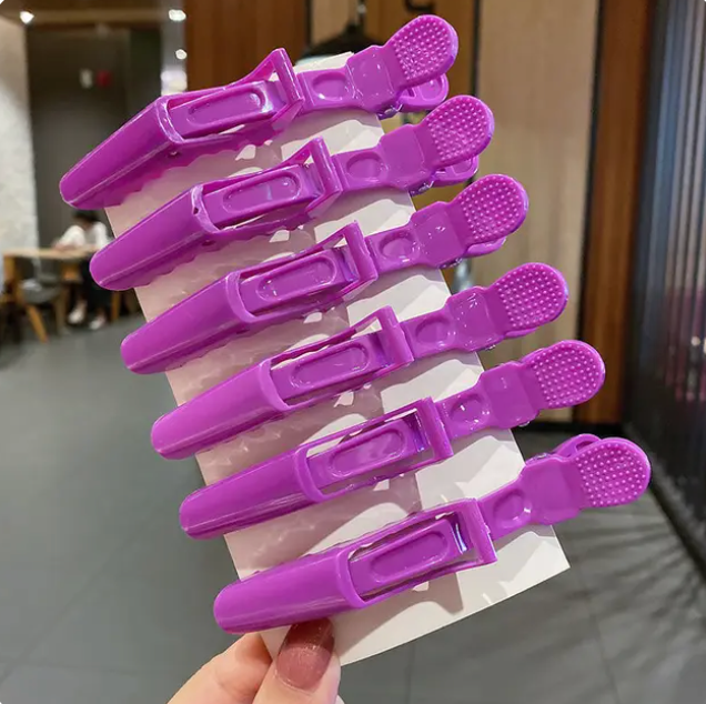 6 Pcs Alligator Hair Clip Salon Hair Accessory Solid Color Hair Pins Style