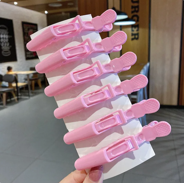 6 Pcs Alligator Hair Clip Salon Hair Accessory Solid Color Hair Pins Style